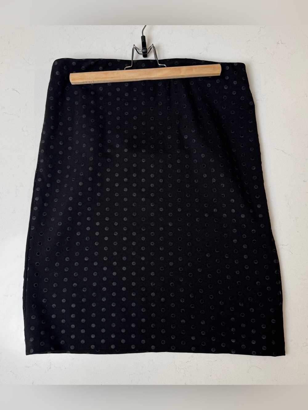 Premise Black Polka Dot Pencil Skirt